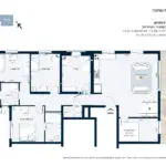 תכנית דירה - דירת גג מספר 5 | מגרש 330 | דגם E6 (גג מוצמד)